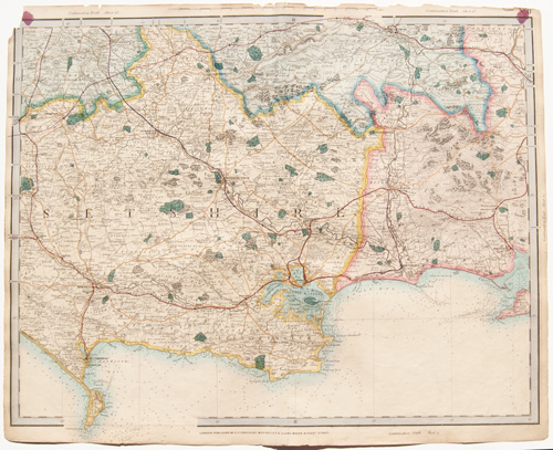 antique map of England, Wales and Scotland Railways and Stations Cruchley 1862